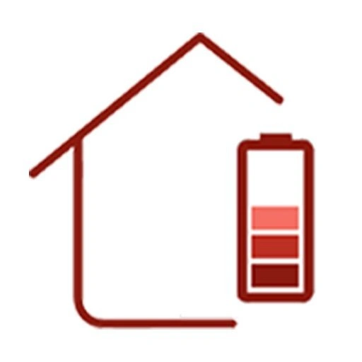 Small version of Storage Heater Sales logo - with a house symbol and battery half full beside it.